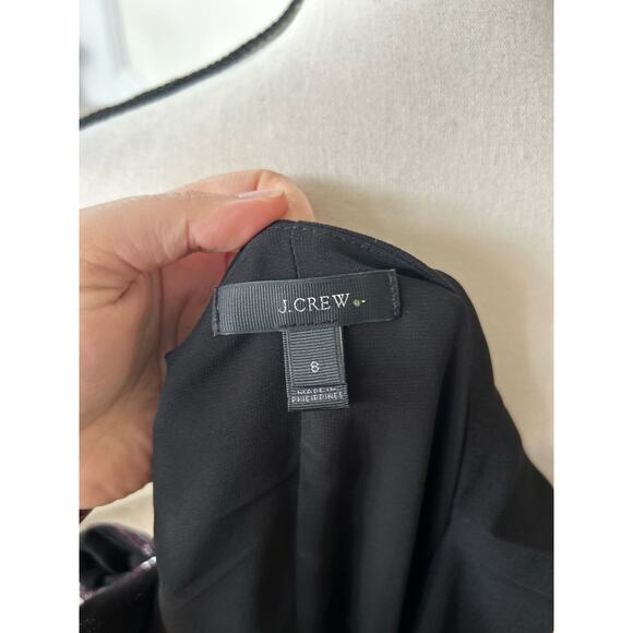 J.Crew Black Sleeveless Purple Sequin Shoulder Bow Tank - Picture 5 of 7